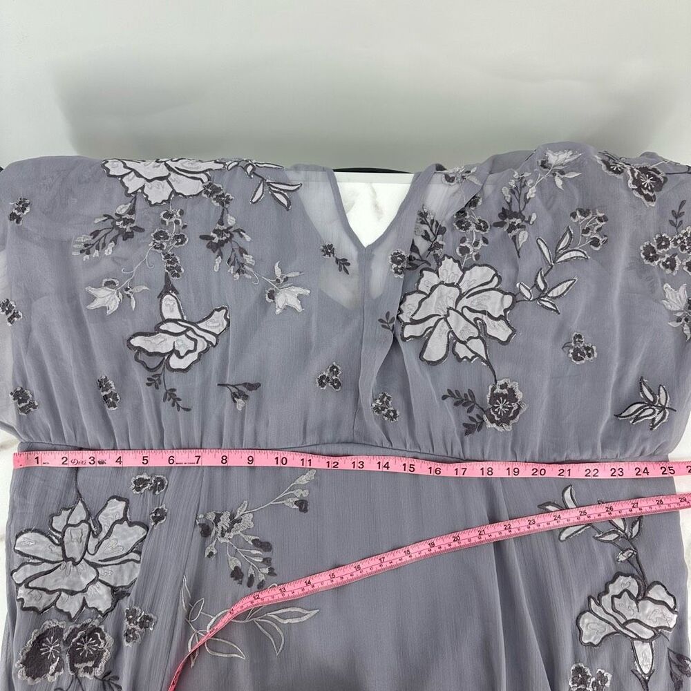 ASOS Curve blouson embroidered midi dress with cape back Size 24 Lavender Fairy. - Picture 11 of 16
